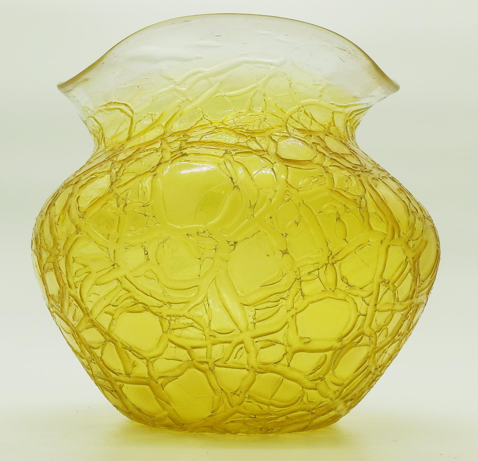 A large Art Nouveau Art Glass carved Vase C.1900-20 - Image 3 of 6