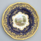An exquisite Coalport porcelain hand painted Cabinet Plate, signed C.1890