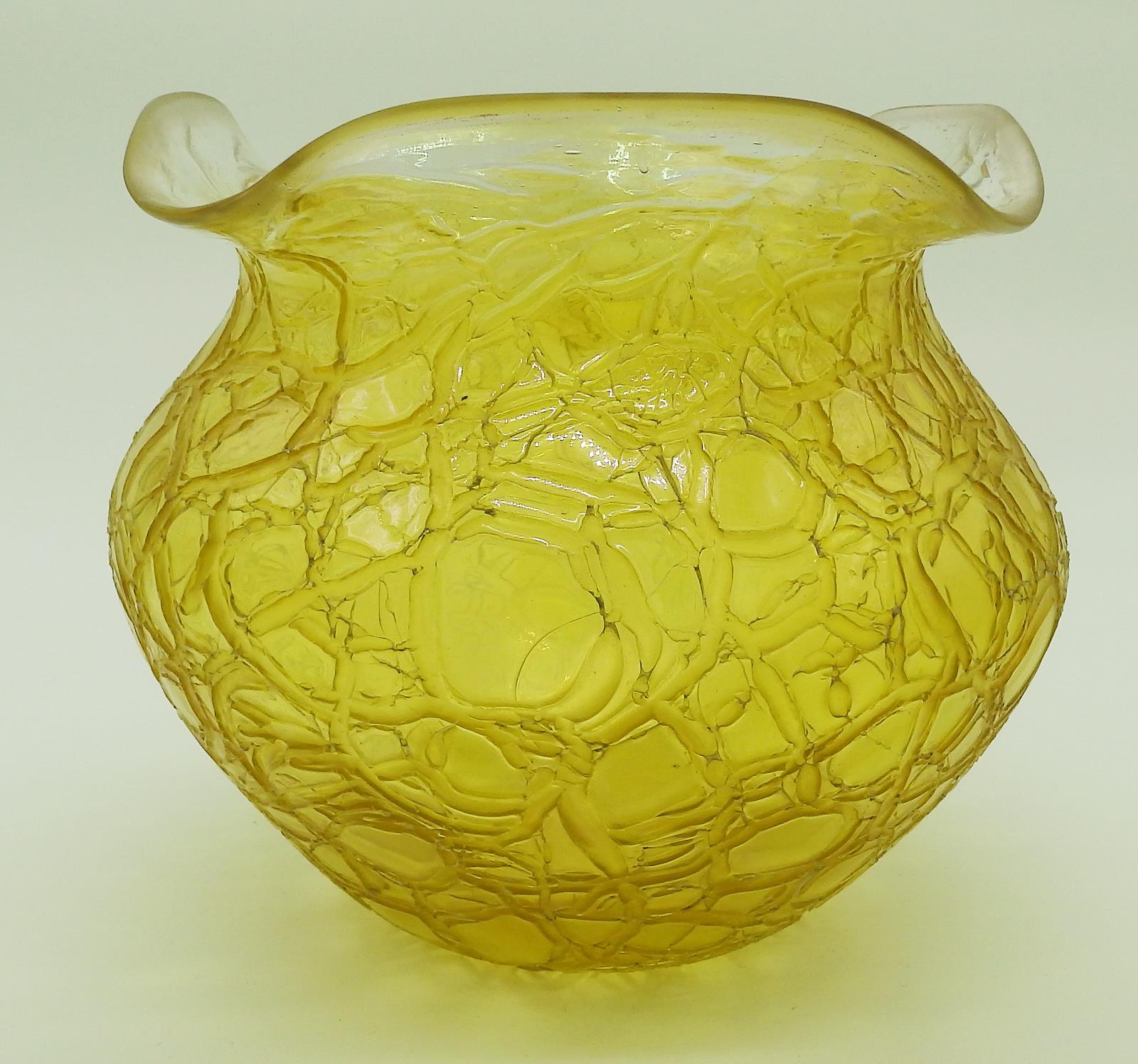 A large Art Nouveau Art Glass carved Vase C.1900-20