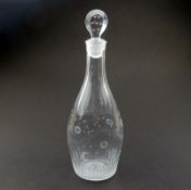 An unusual Sun, Moon & Stars engraved Georgian Decanter late 18th/early 19th