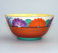 Art Deco British Art Pottery Clarice Cliff Gayday Bowl C.1930