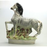 A good Victorian Staffordshire pottery Zebra Figure C.1850