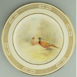 A good Royal Dolton hand painted Cabinet Plate painted by T Wilson for Tiffany NY C.1900