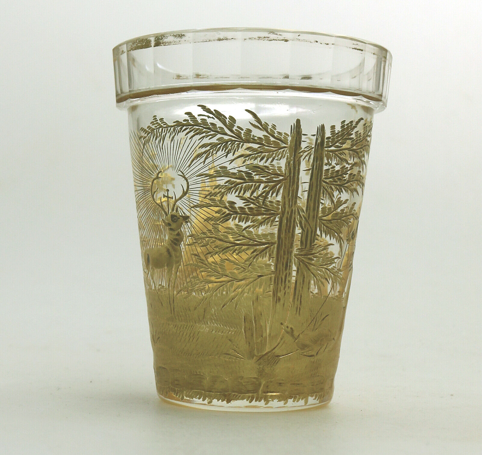 An extremely rare & exceptional St Hubert glass Beaker C.18th/early 19thC - Image 4 of 10