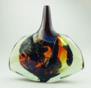 A good Maltese Mdina Art Glass Fish / Axe Head Vase signed Dodson C.1978