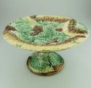 A lovely Victorian majolica pottery Cabbage leaf Comport C.19thC