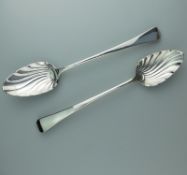 A very fine pair Georgian solid silver Stuffing / Basting Spoons by Stephen Adams C.1805