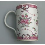A Chinese Famille Rose Porcelain large Tankard signed C.19thC