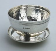 An Arts & Crafts solid silver Bowl on Stand Chester by Nathan & Hayes C.1905