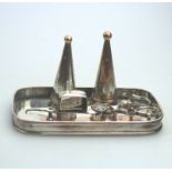 An extremely rare Old Sheffield Plate Georgian double Candle Snuffer Set C.1812