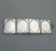 A scarce 935 solid silver novelty concertina Pocket Photograph Frame C.1910