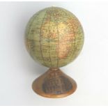 An extremely rare Mauchline Ware Terrestrial Globe Ipswich by Johnsons C.19thC