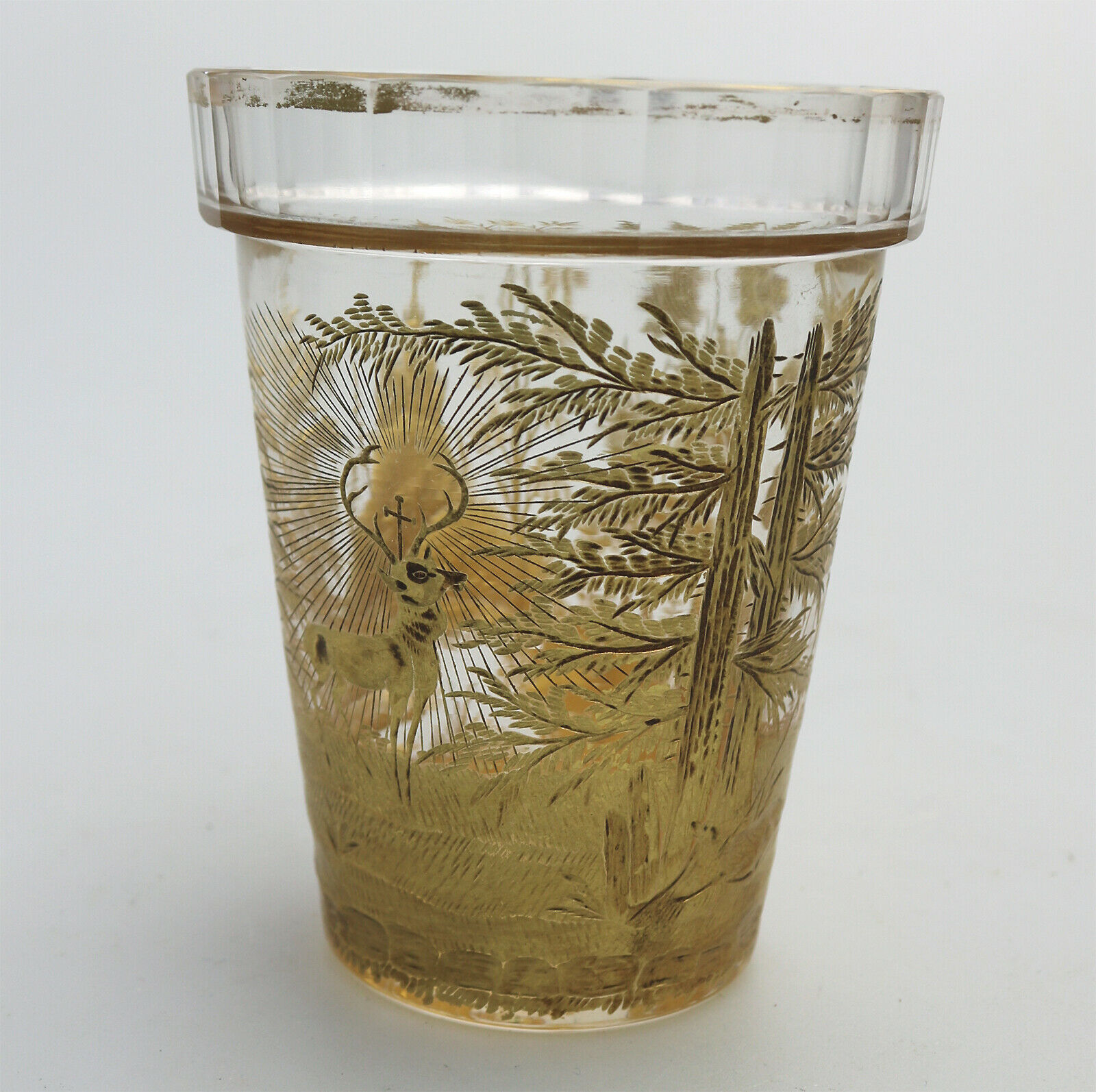 An extremely rare & exceptional St Hubert glass Beaker C.18th/early 19thC - Image 8 of 10