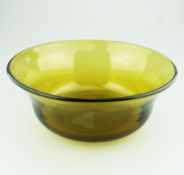 A Whitefriars Art Glass Citrine / Olive colour Bowl C.20thC