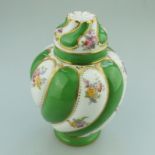 A superior George Jones porcelain lidded Vase / Tea Caddy C.1900