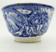 An extremely rare transferware pottery Napoleon Propaganda Commemorative Bowl C.19thC