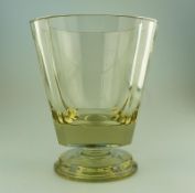 A fine quality Scandinavian Art Deco very heavy Goblet Vase by EDA in citrine C.1931