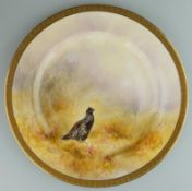 A Royal Doulton porcelain hand painted Cabinet Plate by J Birbeck for Tiffany & Co C.1900