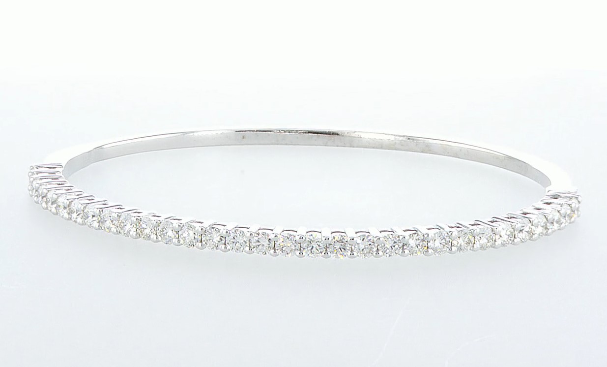 14 Kt. White Gold - Bracelet - 2.72 Ct Diamond - Diamonds - Image 4 of 6