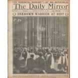 The Unknown Warrior Laid To Rest Westminster Abbey Original 1920 Newspaper
