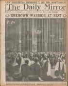 The Unknown Warrior Laid To Rest Westminster Abbey Original 1920 Newspaper