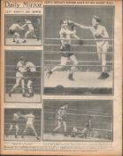 Kid Lewis Knocks Out Basham 19Th Round Original Boxing Newspaper Report