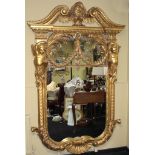 Superb Pair Of Ornate Hand Carved Gilt Mirrors