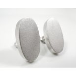Stylish Oval Silver Earrings