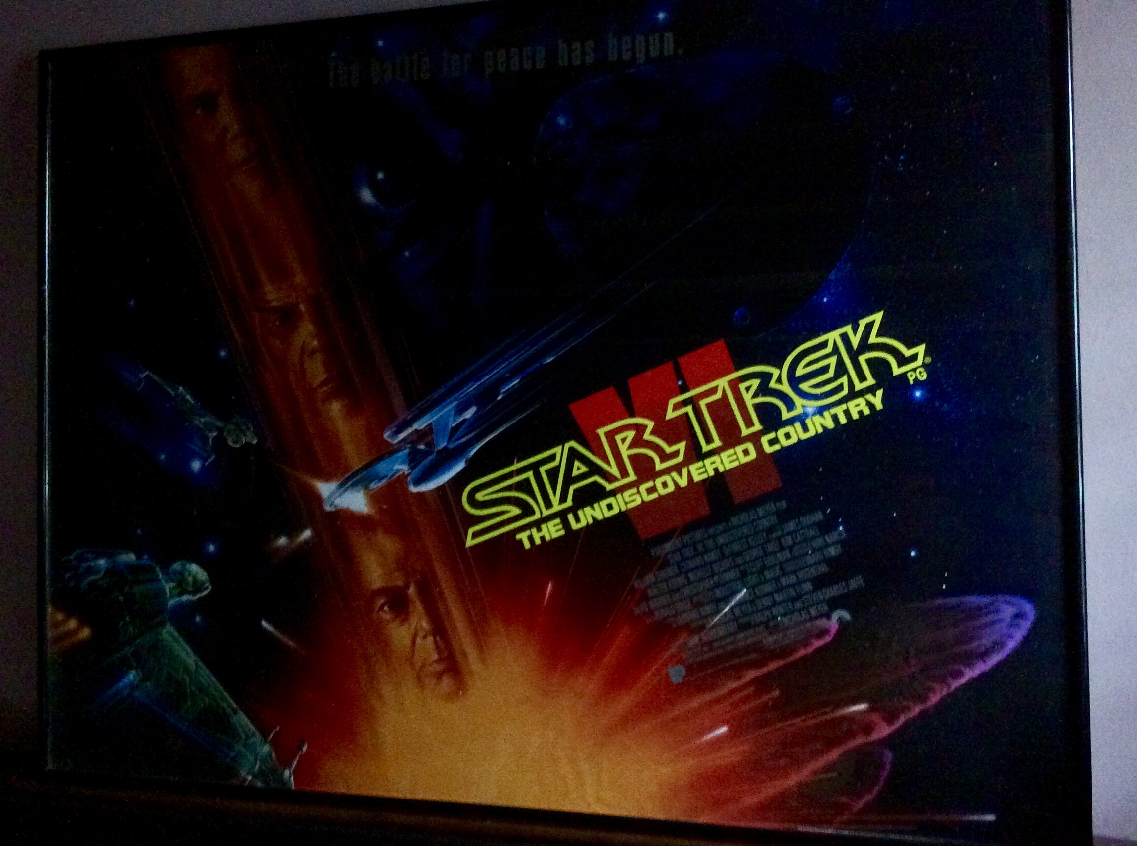 Original Framed Film Cinema Poster, Star Trek, Paramount 1991 - Image 5 of 5