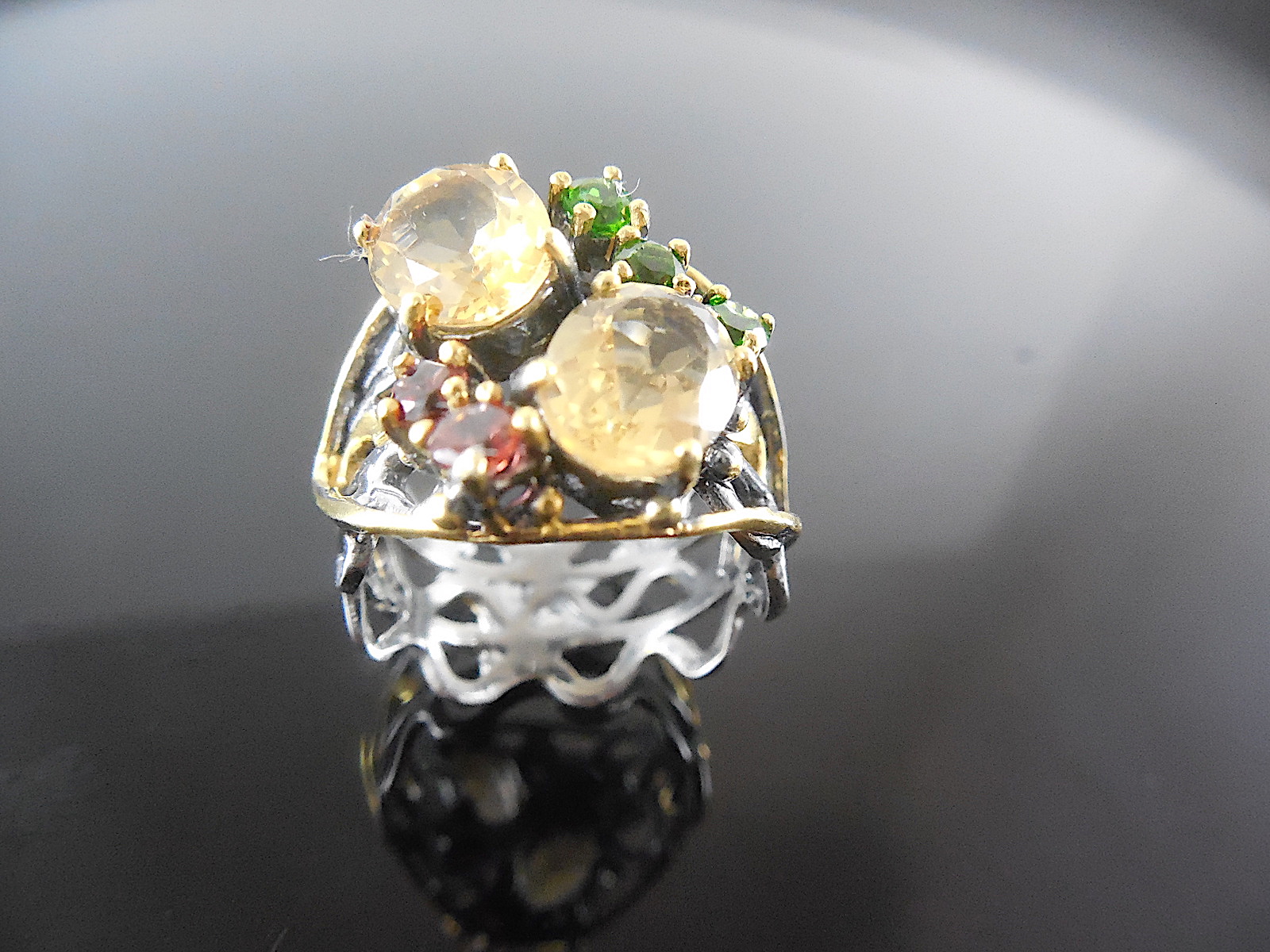 Unique Citrine Silver Ring - Image 6 of 6