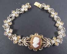 Silver Bracelet With Cameo