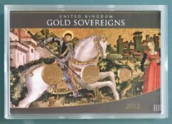Uk 2012 Uncirculated Gold Sovereign Set