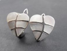 Silver Earrings With Mother Of Pearls
