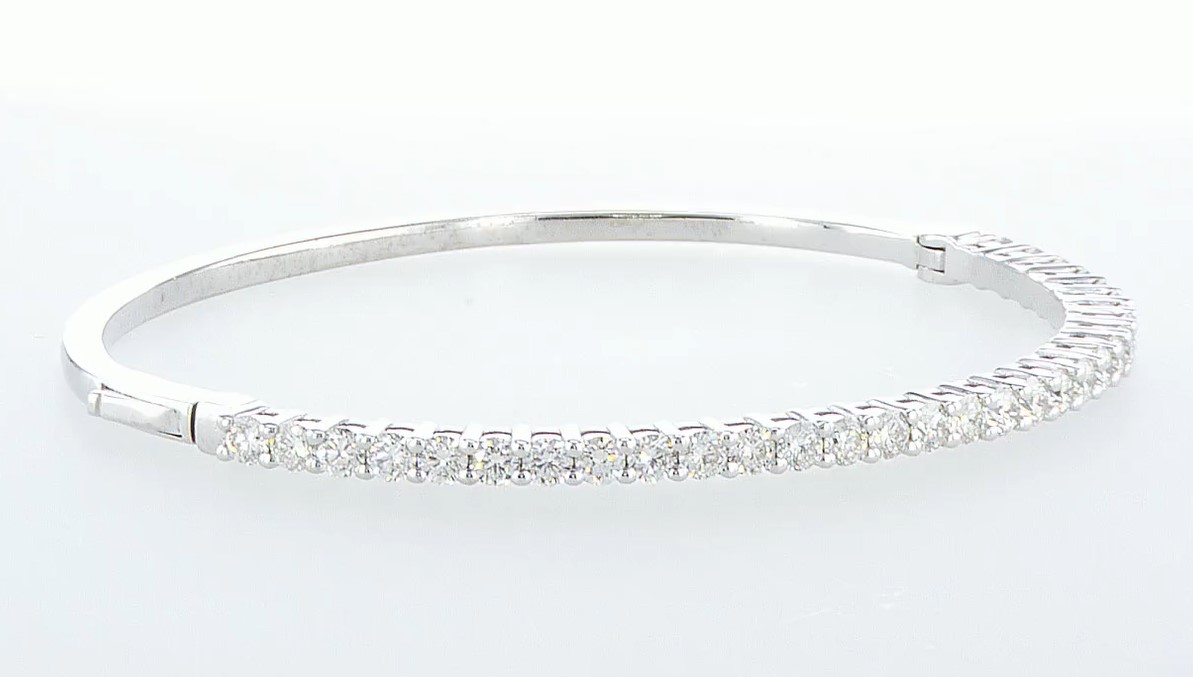 14 Kt. White Gold - Bracelet - 2.72 Ct Diamond - Diamonds - Image 3 of 6