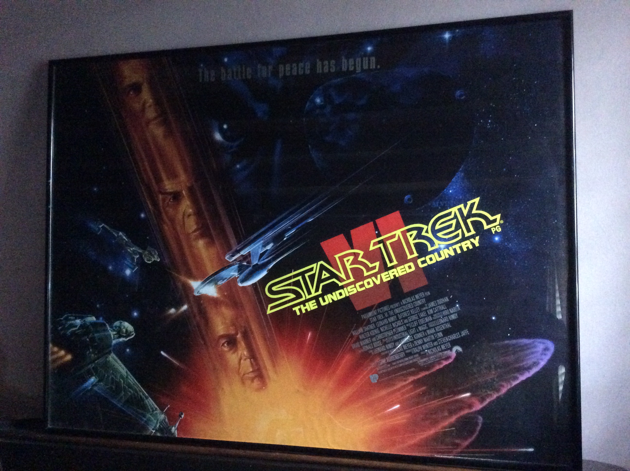 Original Framed Film Cinema Poster, Star Trek, Paramount 1991 - Image 3 of 5