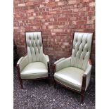 High Back Leather Arm Chairs