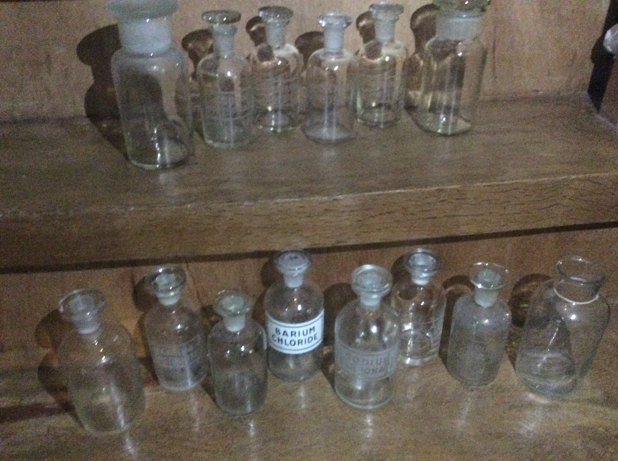 Antique Glass Pharmacy Bottles And Glass Stoppers, Collection Of 14 - Image 5 of 8