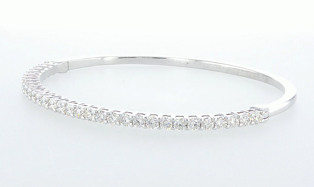14 Kt. White Gold - Bracelet - 2.72 Ct Diamond - Diamonds - Image 5 of 6