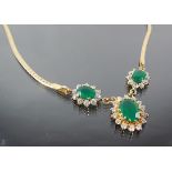 18 K Gold Emerald Necklace