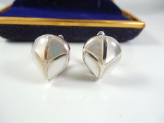 Mother Of Pearl Silver Earrings