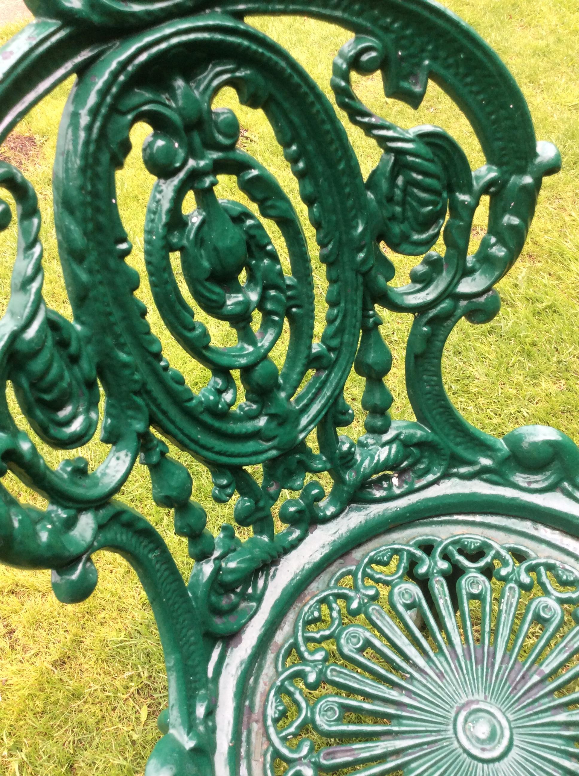 Rare Decorative Victorian Cast Iron Garden Chair - Image 3 of 4