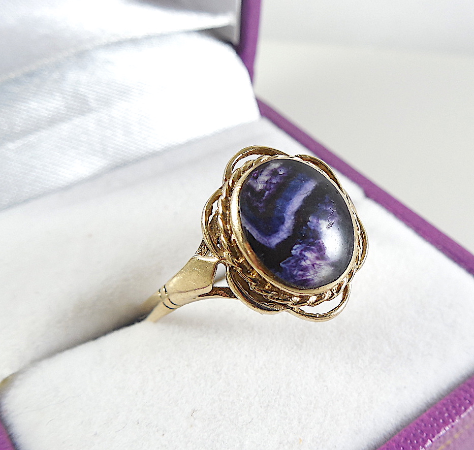 "Blue John" Gold Ring - Image 2 of 9