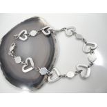 Silver Seven Hearts Bracelet