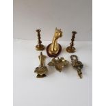 Vintage Candle Sticks, Pin Tray, Horses Head, Door Knockers