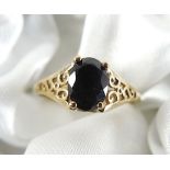 Gold Ring With Black Stone
