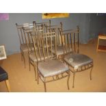 6 Metal Chairs.