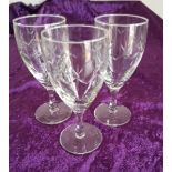 3 Pretty Small Wine Glasses