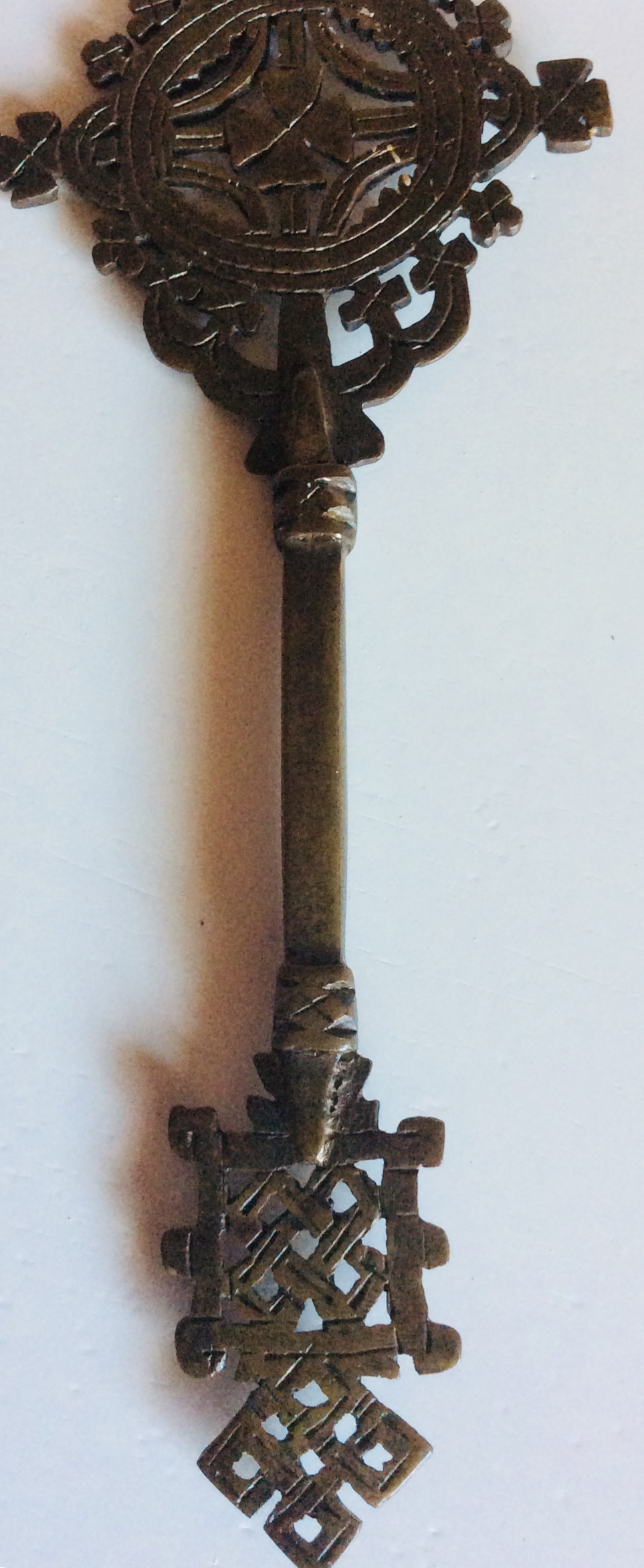 Antique Ethiopian Christian Hand Cross Key - Image 5 of 6