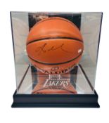 Kobe Bryant & Shaquille O'Neal Hand Signed Spalding Basketballs With Panini Coa