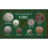 Ireland Eire Irish Vintage Pre-Decimal 1928-1968 Coin Metal Display Gift Set
